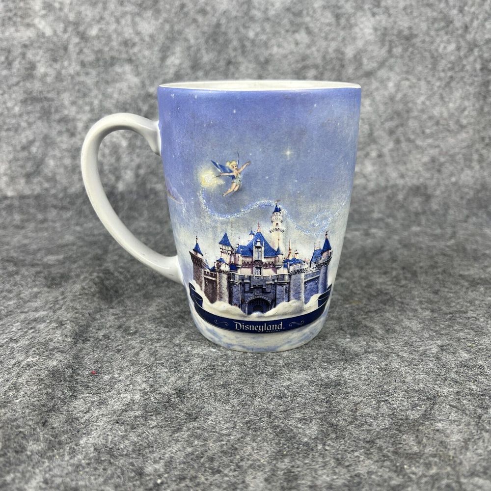 Disneyland Disney Parks Raised 3D Coffee Cup Mug Cinderella Castle/Tinkerbell